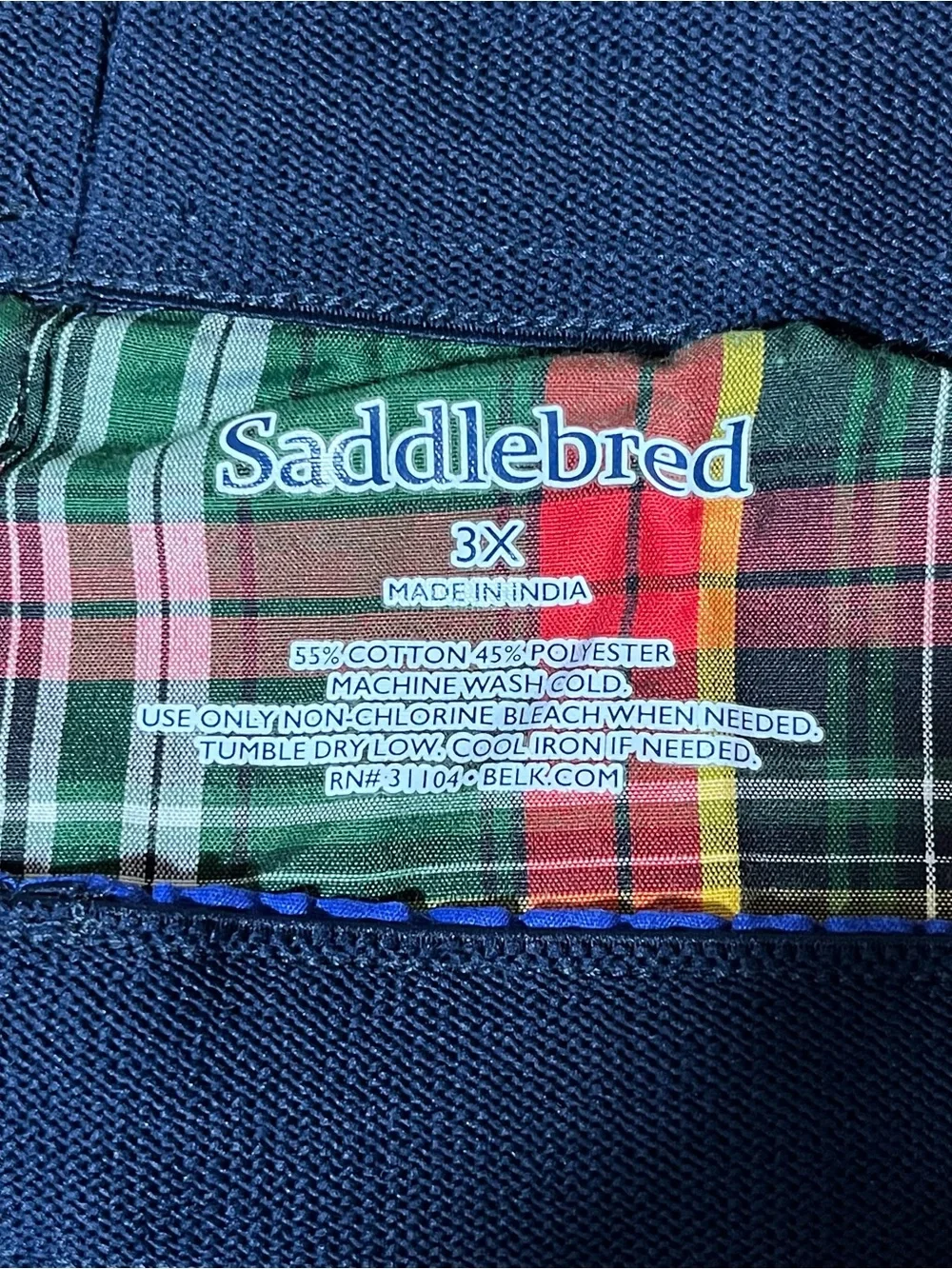 Saddlebred Christmas Tree print & Green Red Plaid Cotton Boxer Shorts - 2 Pack